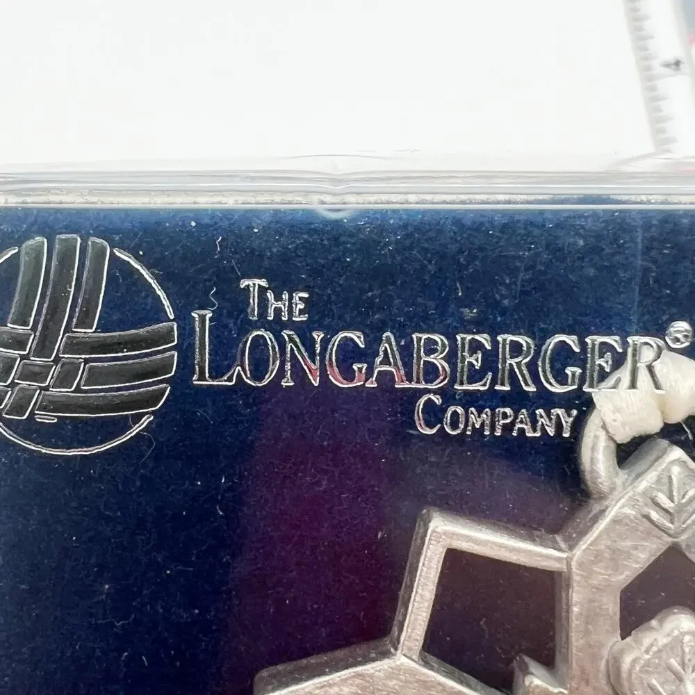 New in Box The Longaberger Company Pewter Snowflake Christmas Tree Ornament